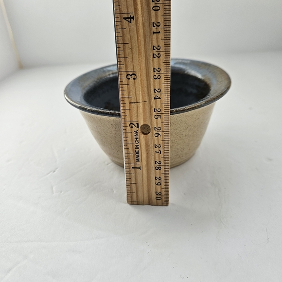 Studio Pottery Dip Chiller/Warmer Blue Beige Signed 2009 Great Condition - Picture 3 of 10